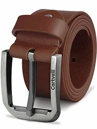 Premium Ledergürtel Herren braun cognac 100cm Made in Germany mit Geschenkbox Echt-Leder Herrengürtel Vollleder Jeansgürtel Leder Gürtel 40mm Anzug jeans chino pants M19b-100