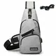 Brust Sling Schulter Rucksack Crossbody Tasche Herren Damen Brusttasche Schultergurt Bag Schulterrucksack Umhängetasche Kamerarucksack Wasserdichte Slingbag mit USB-Ladeanschluss für Radfahren Reise