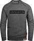 Grin&Bear Herren Crew Neck mit Design Rubber Zip anthrazit M GEC541