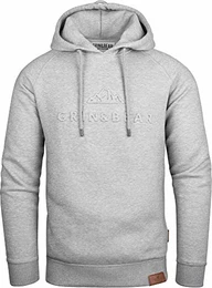 Hoodie mit gestempeltem Design Logo grau meliert M GEC540