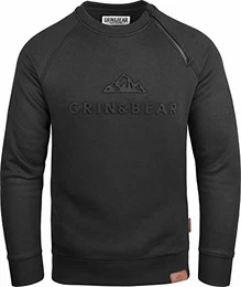 Herren Crew Neck mit gestempeltem Design Logo schwarz M GEC548