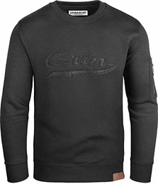 Herren Crew Neck mit Ärmeltasche schwarz M GEC542