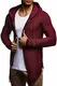 Leif Nelson Herren Sweatjacke mit Kapuze Slim Fit Baumwolle-Anteil Basic Männer Hoodie-Cardigan Langarm Jungen Schwarze Kapuzenjacke für Winter Sommer LN-6301- Bordeaux Medium