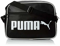 PUMA Unisex Campus Reporter Retro Umhängetasche Schwarz