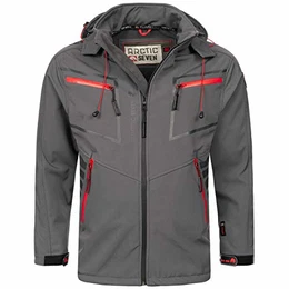 Herren Designer Softshell Funktions Outdoor Regen Jacke Sport AS088 [AS-088-Dunkelgrau-Gr.M]