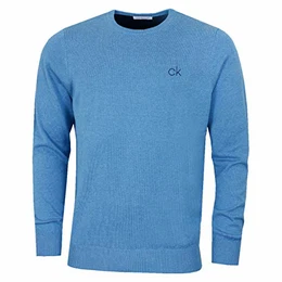 Golf Herren Rundhals-Tour Sweater - Blau Marl - M