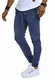 Leif Nelson Herren Jogger Chinos Cargo Stretch Jogging Männer Basic Jogg Cargohose Streifen Jogginghose Jungen Freizeithose Jeans-Hosen Sweatpants Streifen Chinohosen LN8291 Blau Medium