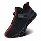 Wonesion Herren Fitness Laufschuhe Atmungsaktiv Rutschfeste Mode Sneaker Sportschuhe, ,, F-schwarz, 43 EU