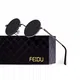 FEIDU Retro Vintage Runde sonnenbrille herren - Polarisiert mit rundem Metallrahmen,sonnenbrille damen FD 3013 (Schwarz-Pistole, 1.81)