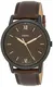 Fossil Herren Analog Quarz Uhr mit Leder Armband FS5557SET