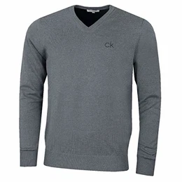 Golf Herren V-Ausschnitt-Tour Sweater - Grau Marl - XL
