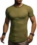 Leif Nelson Herren T-Shirt LN-8294 Khaki (LN8294) Leif Nelson Herren T-Shirt LN-8294 Khaki (LN8294)
