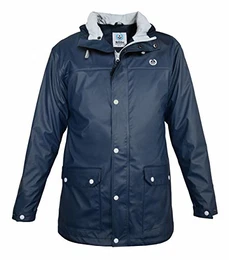 Herren Regenjacke Friesennerz Dunkelblau, Farbe:Navy, Größe:M