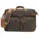 CoolBELL Herren Messenger Bag Umhängetasche Aktentasche umwandelbar Reiserucksack Laptoptasche 17,3 Zoll Multifunctional Schultertasche/Handtasche für Männer, wasserdicht Wachsöl Canvas Braun