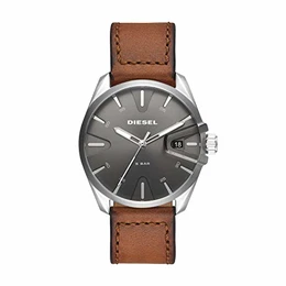 Herren Analog Quarz Uhr mit Leder Armband DZ1890