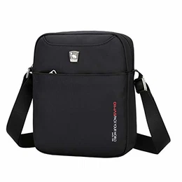 Herrentasche Klein Schwarz Umhängetaschen Herren Crossbody Bag Tasche Umhängen Männer Mini Schultertasche für Freizeit Urlaub Ausflug Spaziergang und Wandern