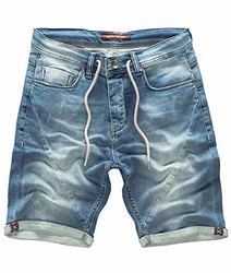 Rock Creek Herren Sweat Shorts Jeansshorts Denim Short Kurze Hose Herrenshorts Sommer RC-2200 Hellblau