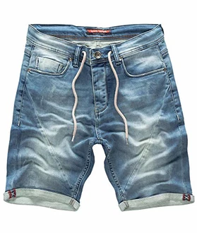 Rock Creek Herren Sweat Shorts Jeansshorts Denim Short Kurze Hose Herrenshorts Sommer RC-2200 Hellblau