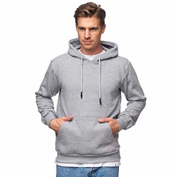 Smith & Solo Herren Kapuzenpullover Sweatshirt Rundhals Langarm Slim Fit Training Hoodie Pulli Grau