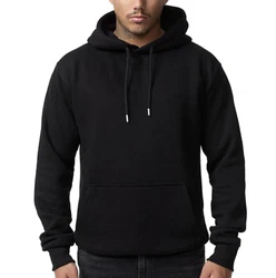 Smith & Solo Herren Kapuzenpullover Sweatshirt Rundhals Langarm Slim Fit Training Hoodie Pulli Schwarz