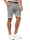 Indicode Herren Bourchier Chino Shorts mit Gürtel   Bermuda Herren Chino Shorts f. Männer Black M
