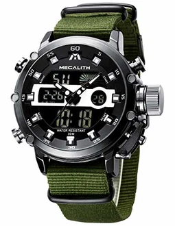 MEGALITH Herrenuhr Militär Sport Digital Analog Chronograph (Uhren)