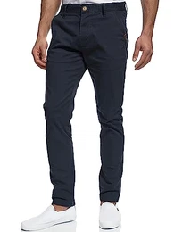 Herren Cherry Chinohose Stretchhose Chino Herrenhose Stretch Stoffhose Navy 36/32