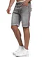 Indicode Herren Fife Jeans Shorts mit 5 Taschen   Herrenshorts Used Look für Männer Lt Grey S