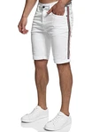 Indicode Herren Fife Jeans Shorts mit 5 Taschen Offwhite