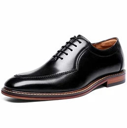 Business Anzugschuhe Schuhe Herren Derby Brogues Leder Oxford Braun/Schwarz 43