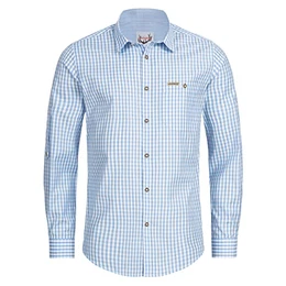 Trachtenhemd OC-Martl kariert Comfort Fit M Hellblau