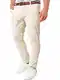 Indicode Herren Cherry Chinohose aus Baumwolle inkl. Gürtel   Lange Chino Hose m. 5 Taschen Stretch Herrenhose Regular Fit Stoffhose Baumwollhose gerader Schnitt f. Männer Fog 32/32
