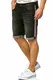Indicode Herren Fife Jeans Shorts mit 5 Taschen aus 98% Baumwolle   Kurze Denim Stretch Sommer Hose Used Look Washed Destroyed Regular Fit Men Short Pants Freizeithose für Männer Black M