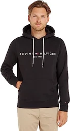 Herren Hoodie Core Tommy Logo mit Kapuze, Schwarz (Jet Black), M