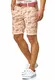 Indicode Herren Lilestone Chino Shorts mit 4 Taschen inkl. Gürtel aus 98% Baumwolle   Kurze Hose Regular Fit Bermuda Stretch Herrenshorts Short Men Pants Sommerhose für Männer Cameo Rose M