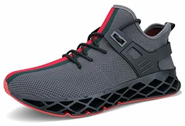 Acreat Herren Laufschuhe Turnschuhe Atmungsaktive Sportschuhe Leichte Running Schuhe Bequeme Fitnessschuhe Casual Sneaker,4 Grau,43 EU