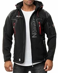 Geographical Norway Herren Softshelljacke Outdoor Jacke batechno Schwarz