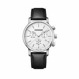 Wenger Herren Urban Classic Chronograph - Swiss Made Analog Quarz Edelstahluhr 01.1743.118