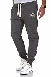 Herren Jogginghose Sporthose Sweatpants Jogger Trainingshose 20002 Dunkelgrau M