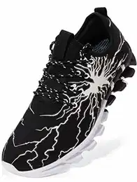 Laufschuhe Herren Sportschuhe Männer Licht Turnschuhe Freizeitschuhe Atmungsaktiv Herren Schuhe rutschfeste Sneaker Männer Schwarz 43 EU (44 Asien)