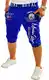 Jaylvis Herren Short Shorts Bermuda Kurze Hose Sommer Steetwear 3/4 Marine Royal Camouflage (B.3484) (M, Blau)