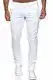 Elara Herren Chino Hose Slim Fit Stretch Chunkyrayan MEL009-Weiß-29/30