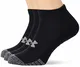 Under Armour UA Heatgear Locut, atmungsaktive Sportsocken im 3er-Pack, Laufsocken mit dynamischem Halt und Flexibilität Unisex, Black / Black / Steel , M