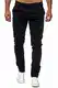 Elara Herren Chino Hose Slim Fit Stretch Chunkyrayan MEL009-Schwarz-32/32