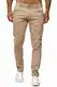 Elara Herren Chino Hose Regular Slim Fit Stretch Chunkyrayan MEL009-Beige-32/32