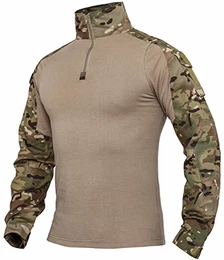 Herren Taktisches Hemd Outdoor Shirt Kampfshirt für Militär und Airsoft (CP, M)