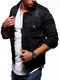 behype. Herren Jeans-Jacke Stretch Destroyed Übergangs-Jacke 55-0109 Schwarz M