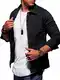 behype. Herren Jeans-Jacke Stretch Destroyed Übergangs-Jacke 55-0109 Schwarz (3561) M