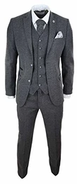 Herrenanzug 3 Teilig Wollenanteil Tweed Design 1920 Vintage Klassisch