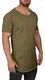 QULAXITY XVI Herren T-Shirt Oversize Long-Shirt (M, Burnt Olive)